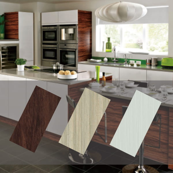 High Gloss Wood Grain UV Coated MDF Board for Kitchen Furniture ZH-1801